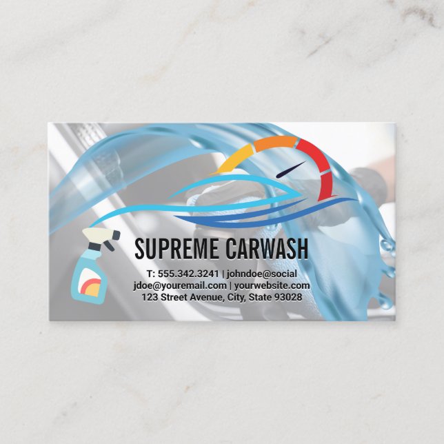 Carte De Visite Services Auto | Lavage de voiture (Devant)