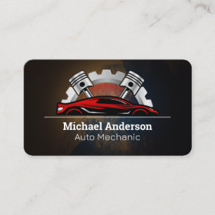Carte De Visite Services Auto   Technicien   Voiture de Sport