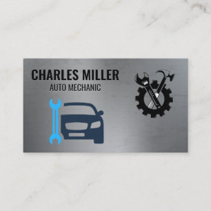 Carte De Visite Services automobiles   Clé   Mécanicien