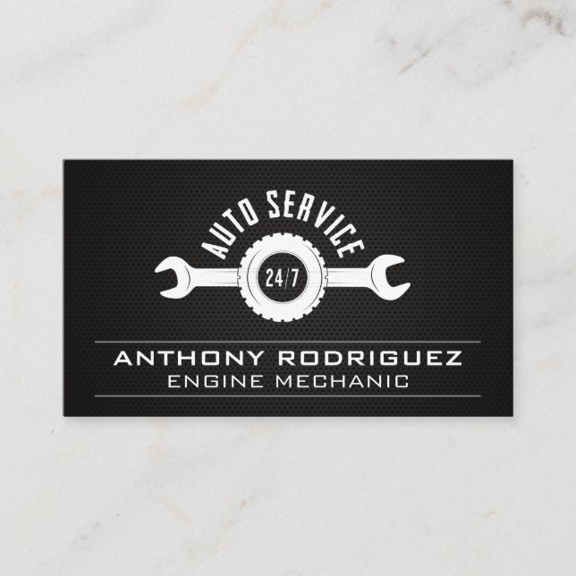 Carte De Visite Services automobiles | Clé | Mécanicien (Devant)