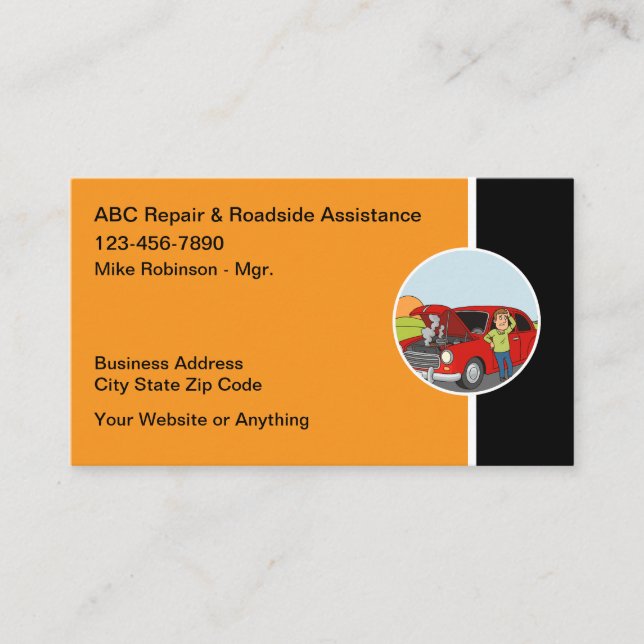 Carte De Visite Services automobiles et réparation mobile  (Devant)