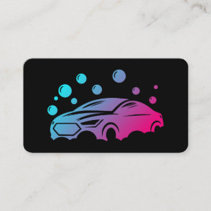 Carte De Visite Services automobiles Nettoyage de lavage de voit