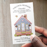 Carte De Visite Services aux aidants naturels de Cute House<br><div class="desc">Ce Carte de visite de Caregiver, joli et illustré, présente un dessin coloré d'une maison confortable tandis que l'arrière-plan reste vide pour que vous écrivez ou ajoutez votre propre personnalisation. Il s'agit d'un carte de visite personnalisé polyvalent qui peut être utilisé pour une variété de services et d'entreprises. Parfait pour...</div>