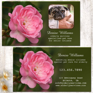 Carte De Visite Services aux aînés et soins aux animaux de compagn