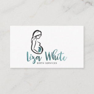 Carte De Visite Services blancs de naissance de Liza
