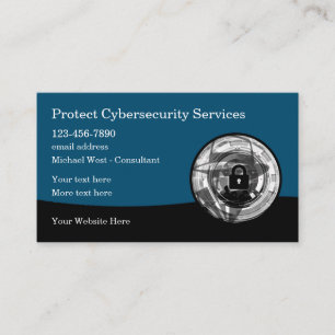 Carte De Visite Services commerciaux de cybersécurité intéressants