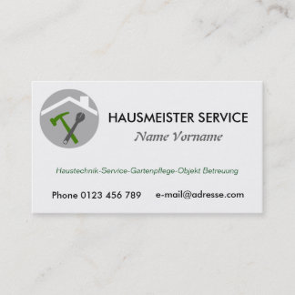 Carte De Visite Services d’entretien