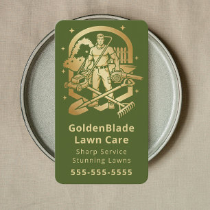 Carte De Visite Services d'aménagement paysager de pelouse Modern 