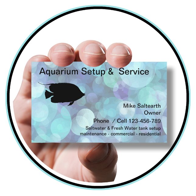 Carte De Visite Services d'aquarium tropical moderne (Créateur téléchargé)