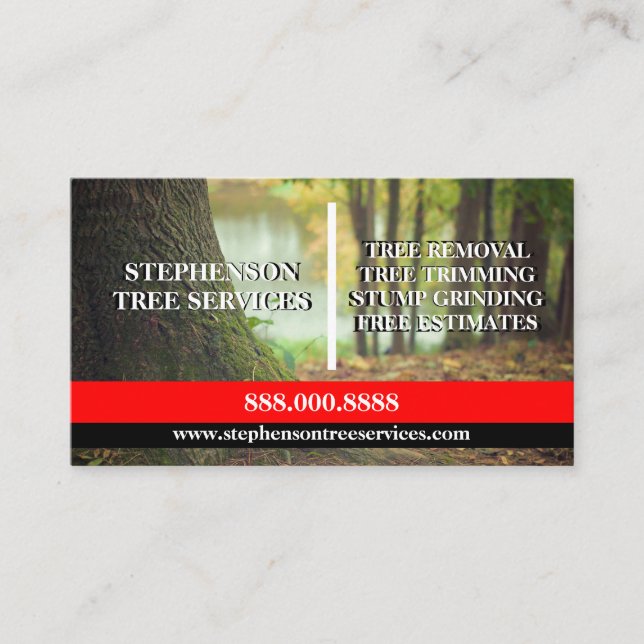 Carte De Visite Services d'arbre et travaux de brique et de pierre (Devant)