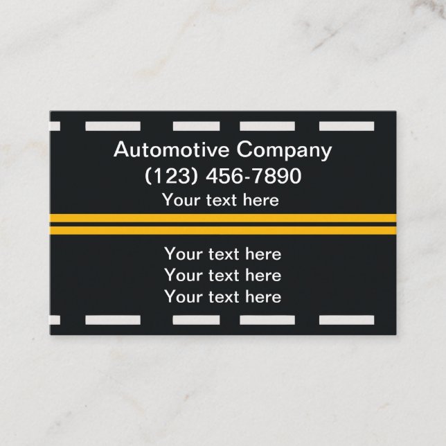 Carte De Visite Services d'assistance routière automobile (Devant)