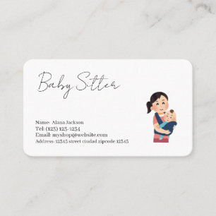 carte de visite services de babysitting