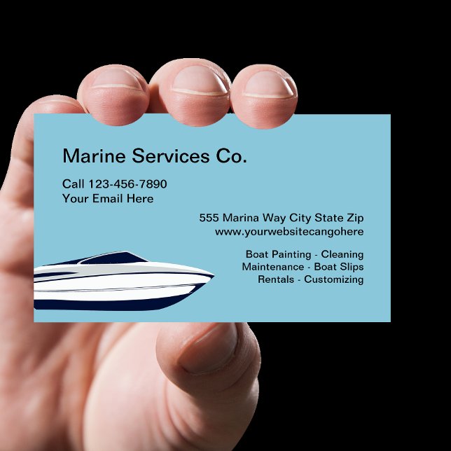 Carte De Visite Services de bateaux marins (Créateur téléchargé)
