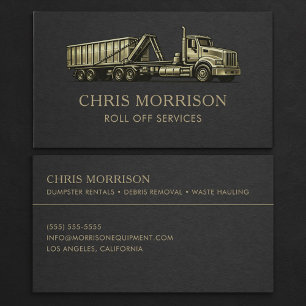 Carte De Visite Services de benne à ordures professionnelles 