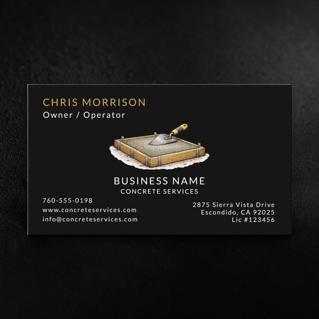 Carte De Visite Services de béton (Créateur téléchargé)