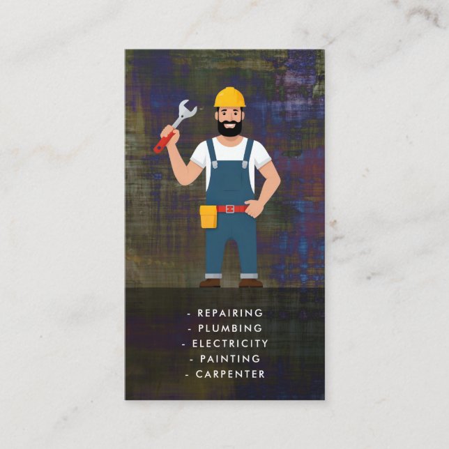 Carte de visite services de bricolage avec arrière (Devant)