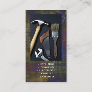 Carte de visite services de bricolage avec arrière