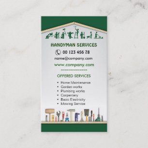 Carte De Visite Services de bricolage, entretien de la maison