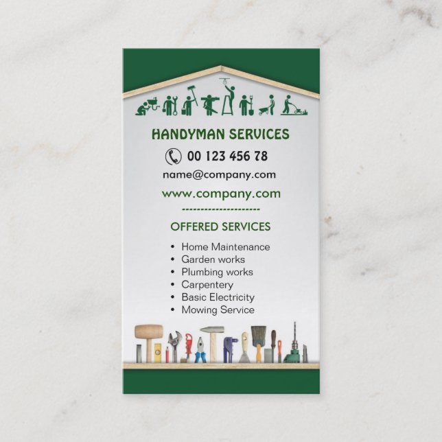 Carte De Visite Services de bricolage, entretien de la maison (Devant)