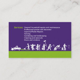 Carte De Visite Services de bricolage, entretien de la maison et e