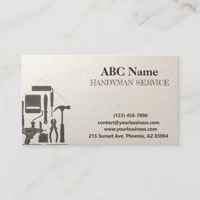 Carte De Visite Services de bricolage et de réparation à domicile (Devant)