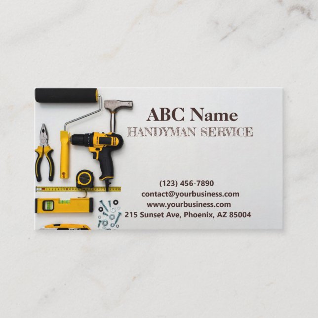 Carte De Visite services de bricolage et de réparation à domicile (Devant)