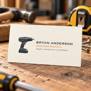 Carte De Visite Services de bricolage minimaliste