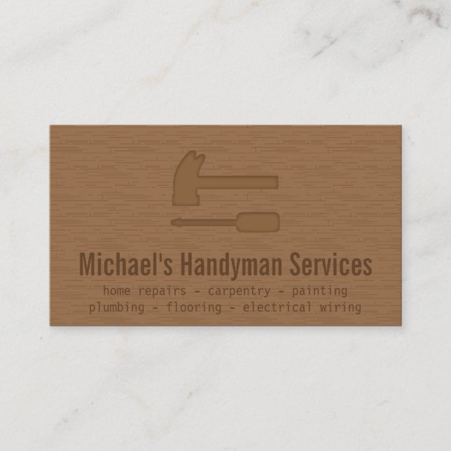 Carte De Visite Services de bricolage modernes et élégants (Devant)
