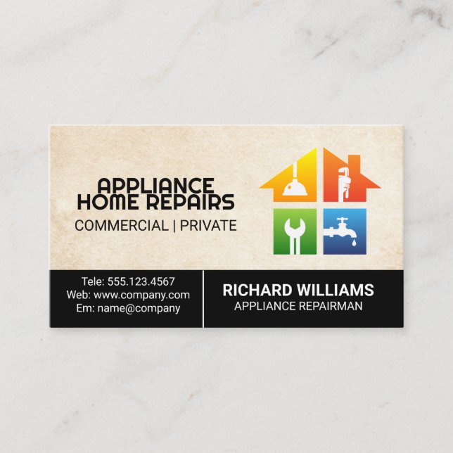 Carte De Visite Services de bricolage | Réparation de maison (Devant)