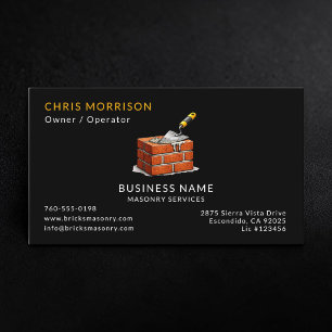 Carte De Visite Services de brique de maçonnerie 