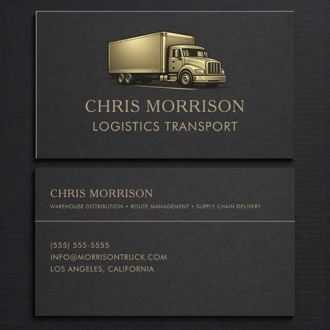 Carte De Visite Services de camion de transport logistique profess (Créateur téléchargé)
