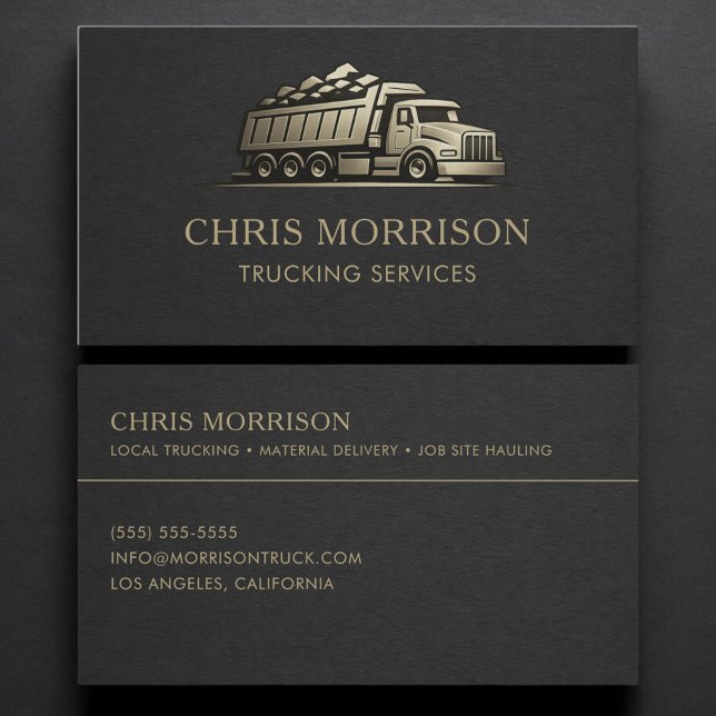 Carte De Visite Services de camionnage professionnel (Créateur téléchargé)