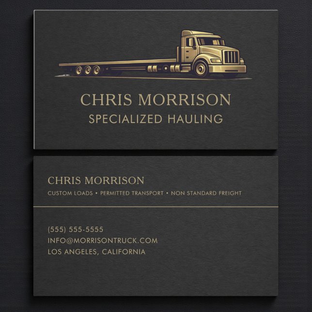 Carte De Visite Services de camionnage spécialisés professionnels (Créateur téléchargé)