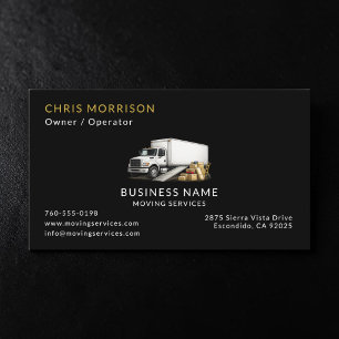 Carte De Visite Services de camions de déménagement