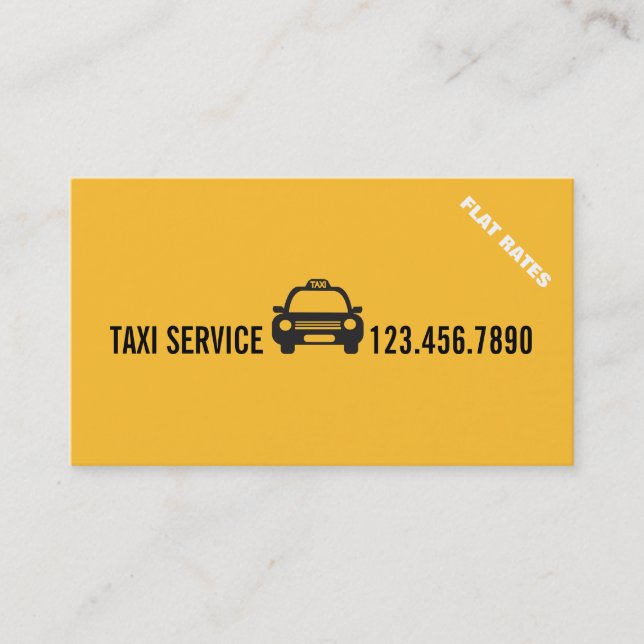 Carte De Visite Services de chauffeur de taxi (Devant)