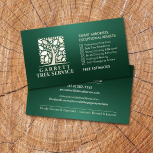 Carte De Visite Services de chirurgien arboricole arboriste profes