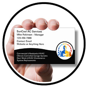 Carte De Visite Services de climatisation CVC