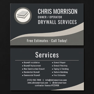 Carte De Visite Services de cloison sèche Professionnel