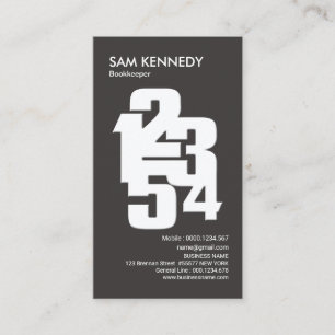 Carte De Visite Services de comptabilité Calculés Numéros de compt