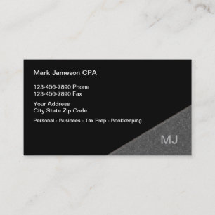 Carte De Visite Services de comptable CPA