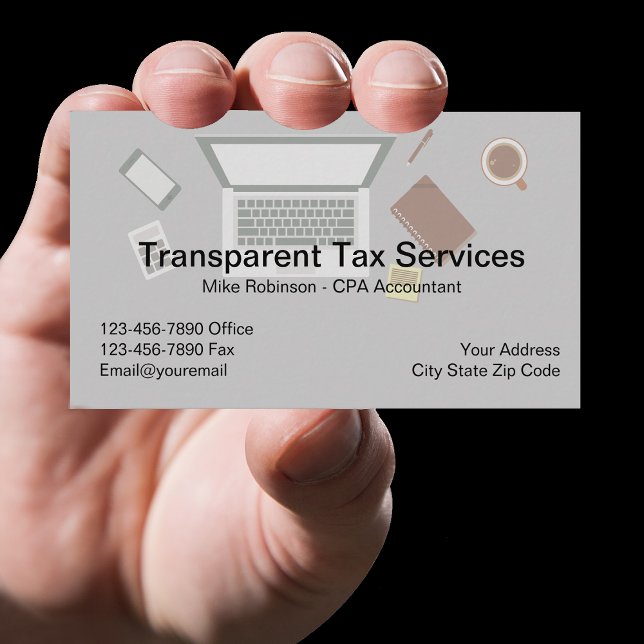Carte De Visite Services de comptable fiscal CPA (Créateur téléchargé)