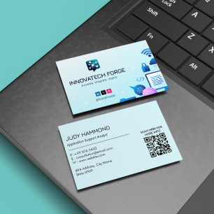 Carte De Visite Services de conseil informatique   Feu bleu futuri