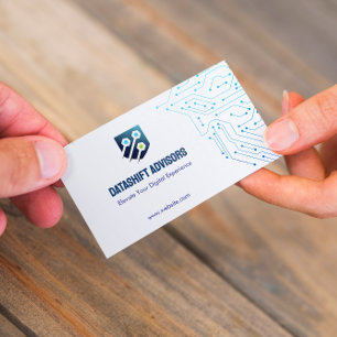 Carte De Visite Services de conseil informatique   Simple blanc fu