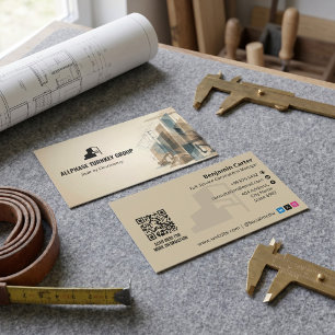 Carte De Visite Services de construction clé en main Brown Sktec