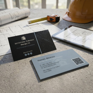 Carte De Visite Services de construction clé en main   Minimaliste