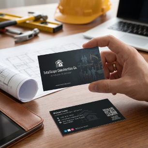 Carte De Visite Services de construction clé en main   Minimaliste