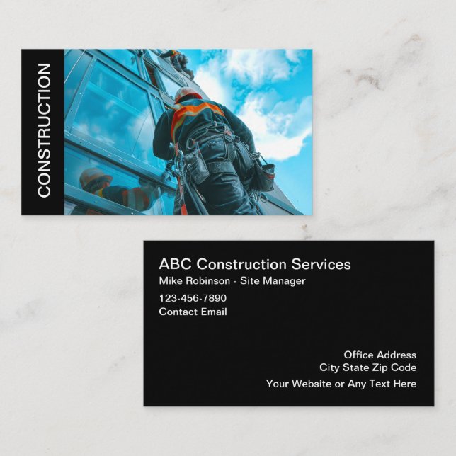 Carte De Visite Services de construction de bâtiments (Devant / Derrière)