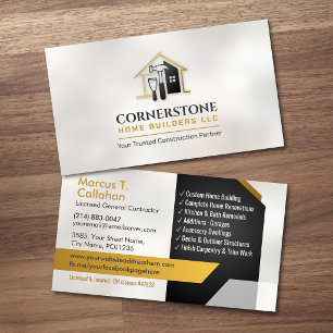 Carte De Visite Services de construction de contracteur général
