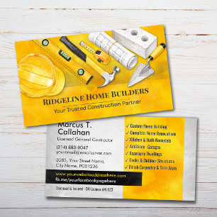 Carte De Visite Services de construction de contracteur général
