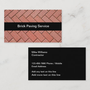 Carte De Visite Services de construction de pavage en briques